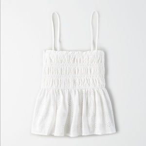 American Eagle white tank